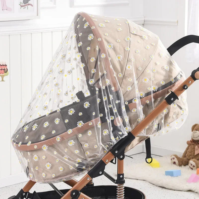 Moustiquaire universelle transparente pour poussette housse protection bébé paresoleil antiinsectes design flo