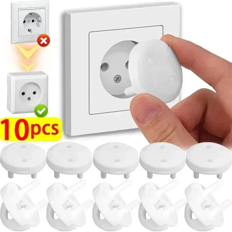 Couvercle de protection électrique pour bébé antichoc électrique 10 pièces plastique poignée de sécurité desig