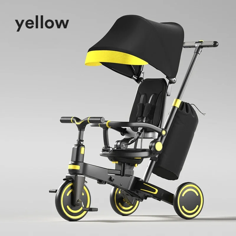 Tricycle pour Enfant Jaune et Noir Apprendre à Rouler en Sécurité Design Épuré pour les 36 Ans Accessoires Inc