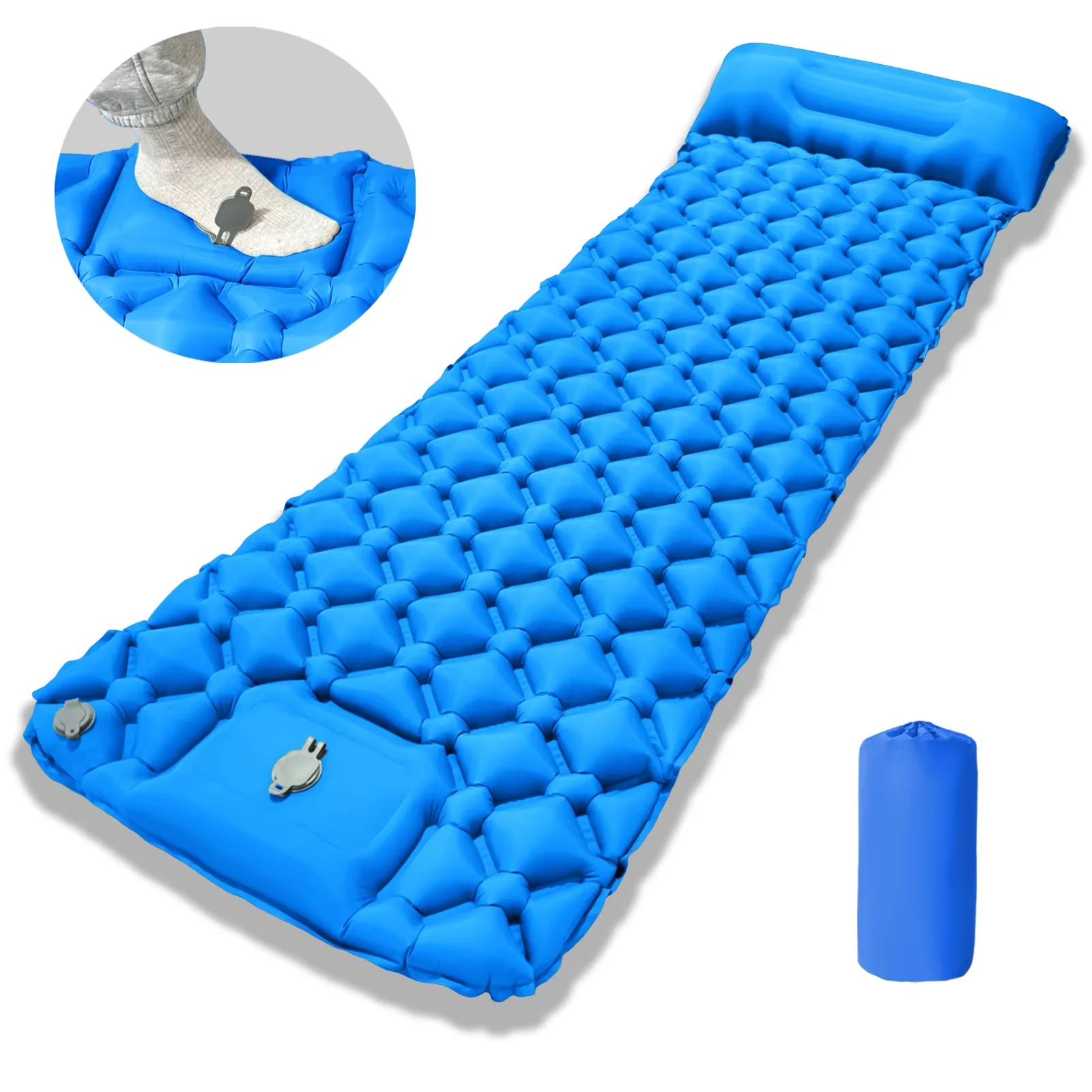 Tapis de Camping Matelas AutoGonflable Tarka Confort Extérieur Portable Résistant à l'Eau Lit de Randonnée Éta