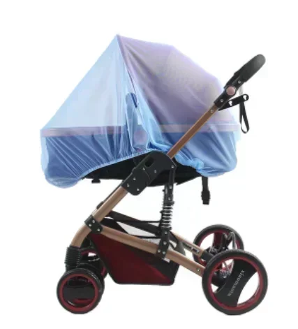 Poussette modulaire bébé design moderne protection antimoustiques tissu transparent châssis métallique couleur