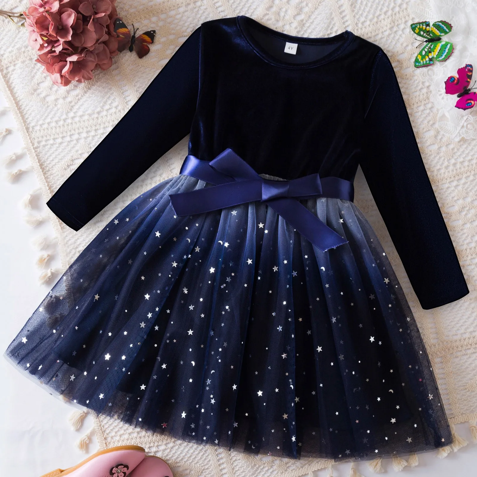 Enfant en bas âge bébé fille robe de noël pour les filles robe à