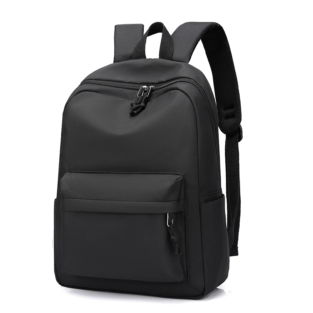 Sac à dos élégant noir à grande capacité nylon compartiments multiples
