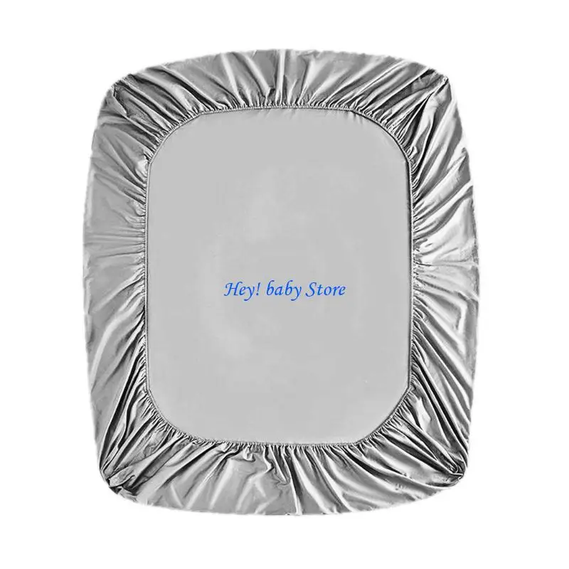 Mat de Bain Doux et Confortable pour Bébé en Fibre de Bambou et Polyester Gris Idéal pour la Douche et le Chan