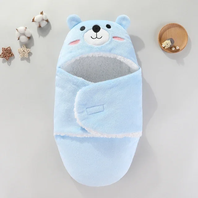 Sacs de couchage doux et chauds pour bébé couverture ronde cocon en forme d'ours 09 mois Bluebear