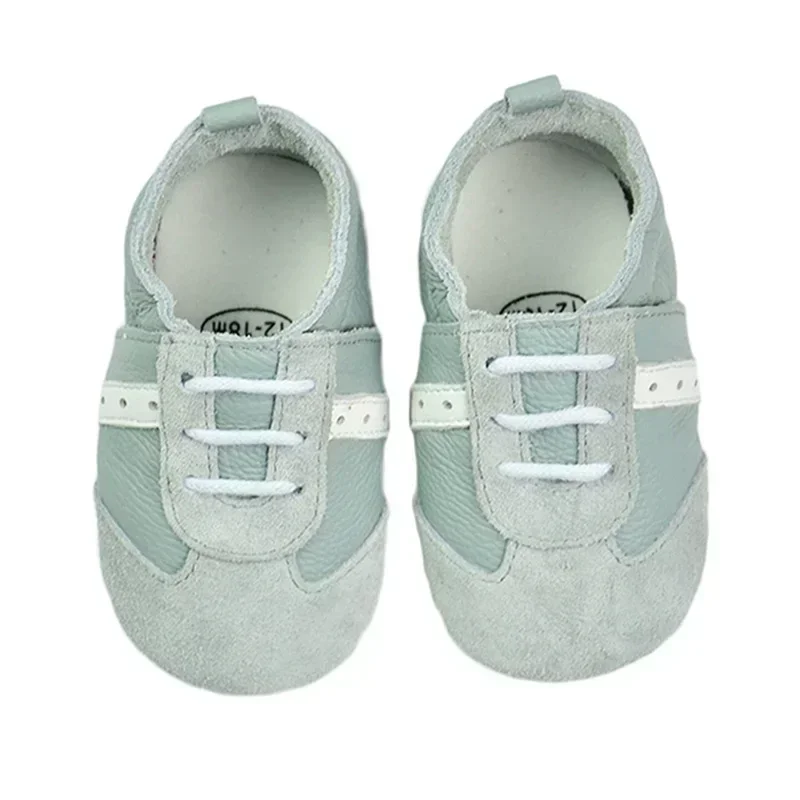 Chaussures bébé en cuir de vache souple chaussons nouveau-né pour bébés garçons filles infantile enfant en bas