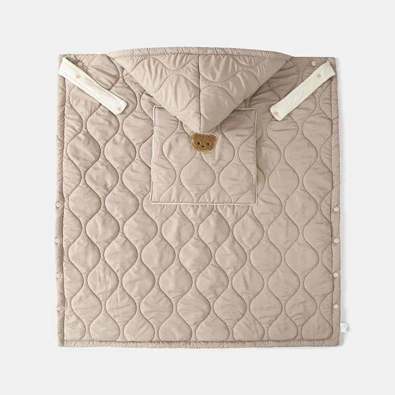 Couverture bébé capuche poussette nouveauné hiver polaire douce matelassée