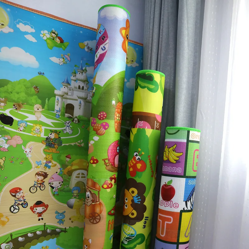 Tapis de jeu bébé 120x90 cm EVA mousse安全éducatif多activitépour enfants nouveaunés ramper activité sportive sall