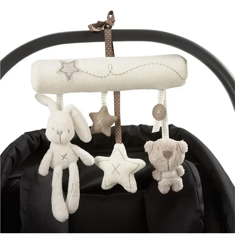 Pour bébé poussette berceau lit accessoires infantile enfant en bas âge hochets jouets doux lapin ours Style l