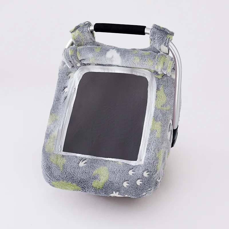 Sac de transport peluché pour animaux de compagnie doux et sécuritaire avec fenêtre opaque poignée confortable