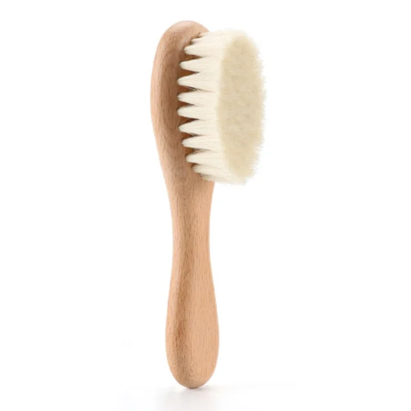 Brosse à laine bébé en bois peigne doux pour nouveauné tête masseur portable bain peigne cheveux enfant 06 moi