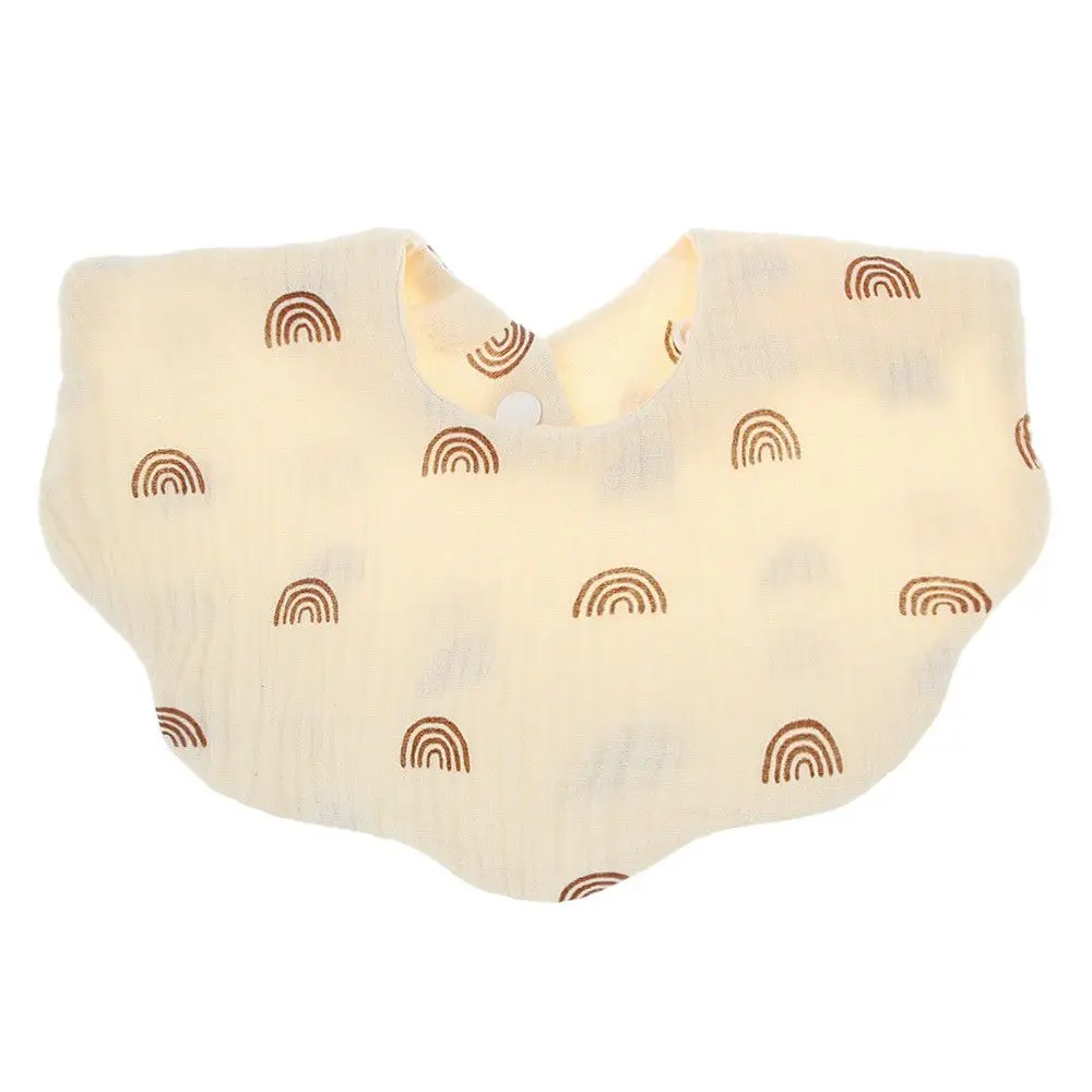 Bavoir en coton bébé serviette salive écharpe bandana motif arcenciel 024 mois ajustable doux confortable hygi