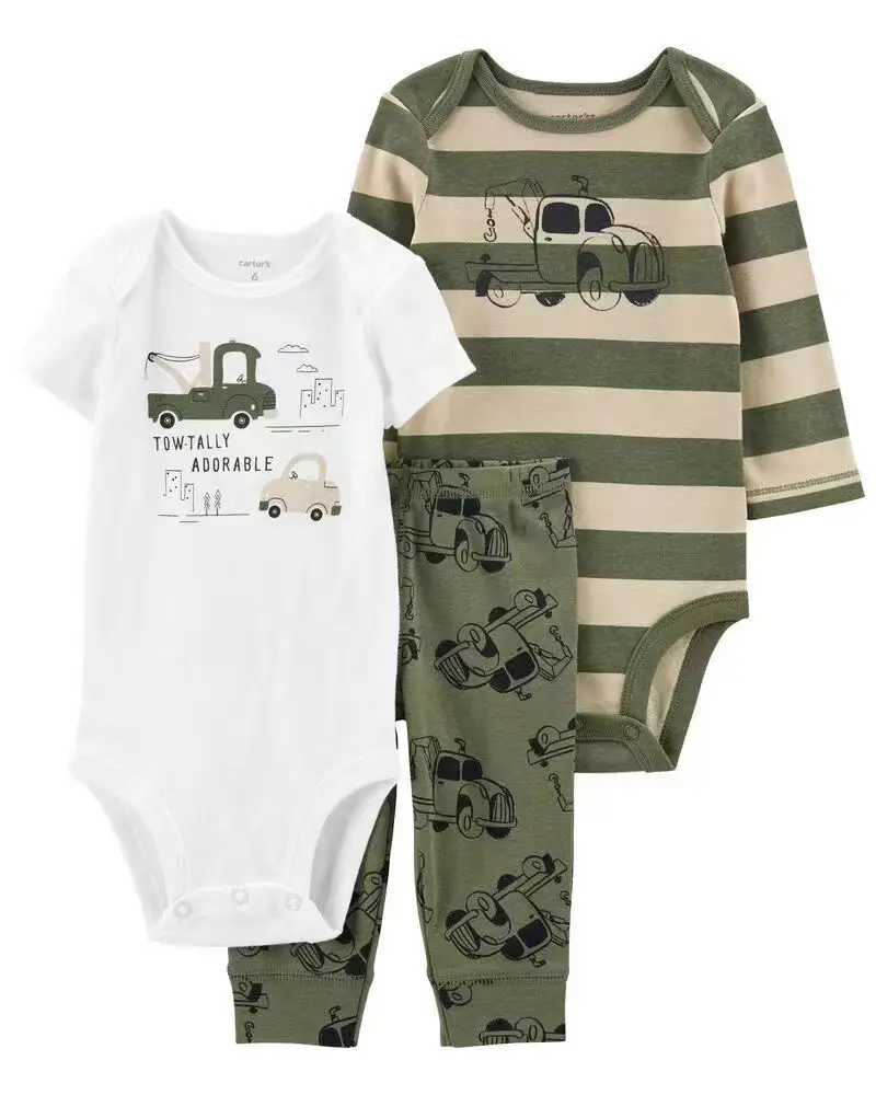 Ensemble vêtements bébé Carter's coton motif véhicule 01 ans