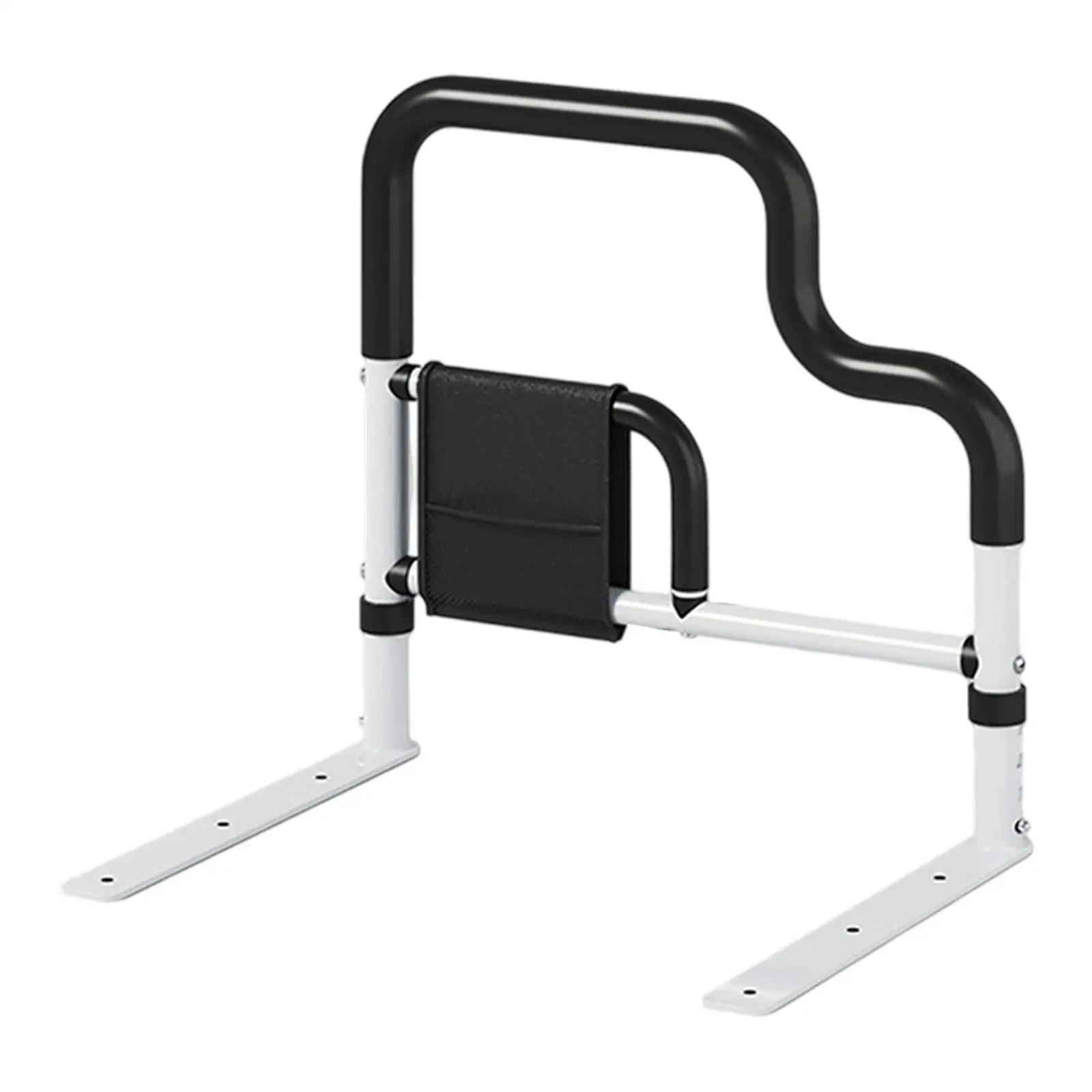 Barre de lit pour personnes âgées glissante sous matelas barre d'appui robuste design moderne noir