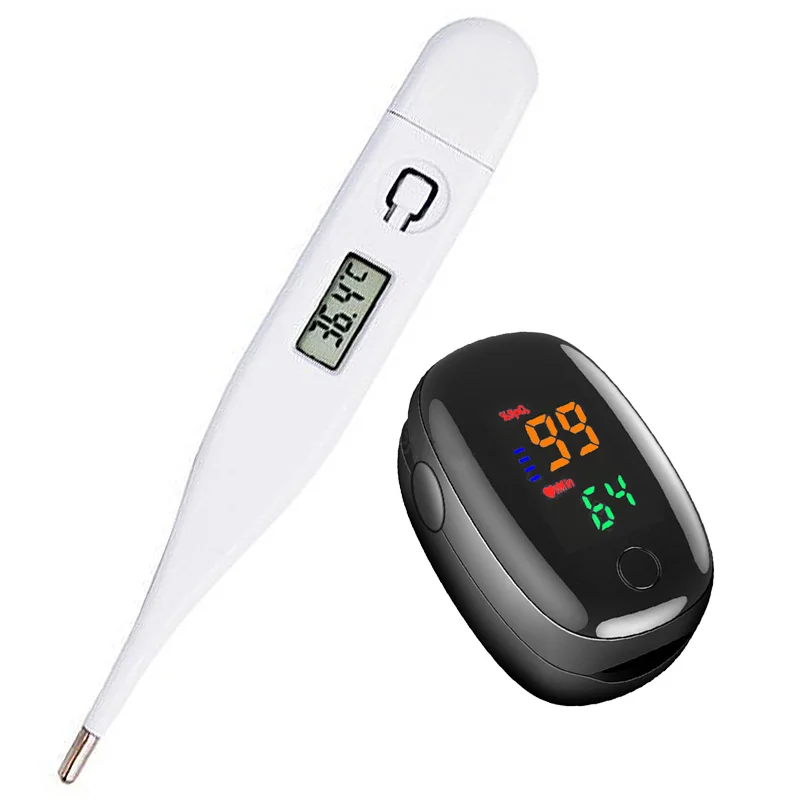 Thermomètre bébé et oxymètre de pouls numérique précision température et saturation oxygène santé enfant monit
