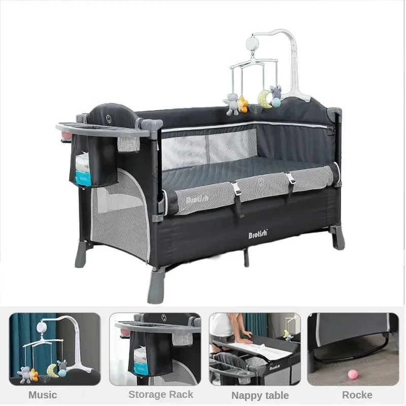 Lit pour nouveauné 3 en 1 berceaux multifonctionnels pour bébé lit de