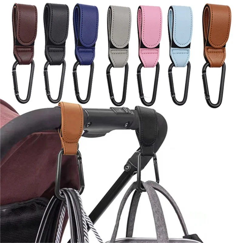Organisateur poussette rotatif 360° en PU cuir attaché sacs landau accessoires bébé style moderne 7 couleurs d