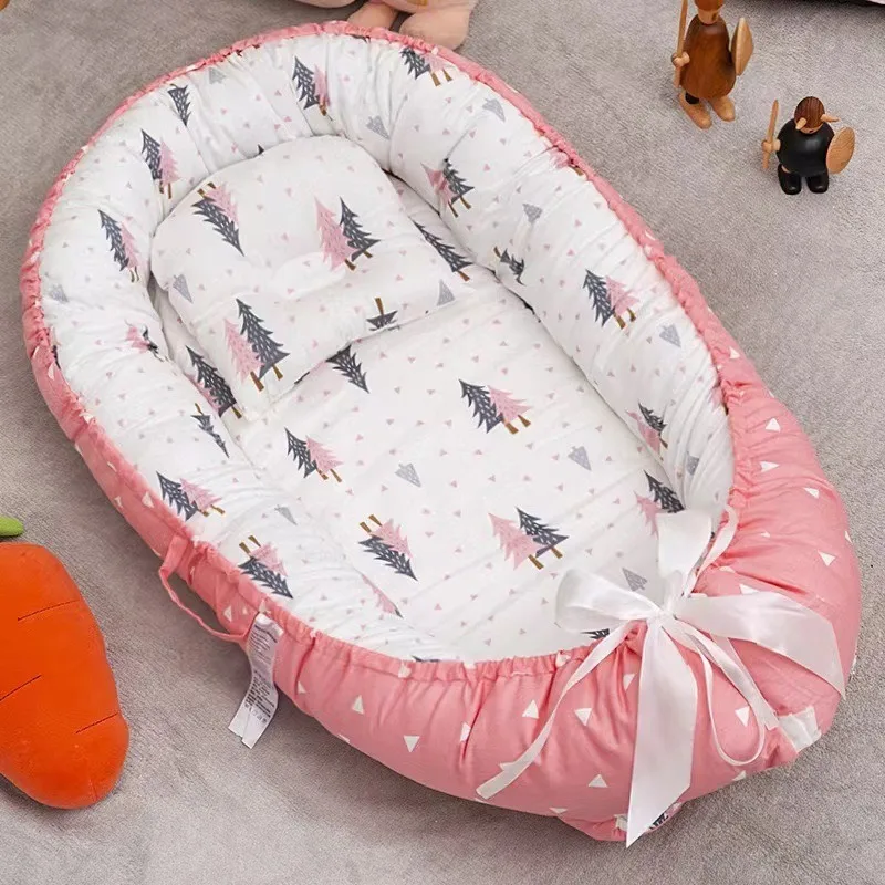 Bassinet bébé en tissu doux design moderne 018 mois coton respirant sécuritaire et confortable