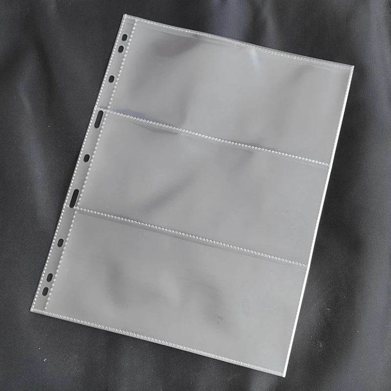 Pochette transparente 9 trous A4 plastique organizer rangement