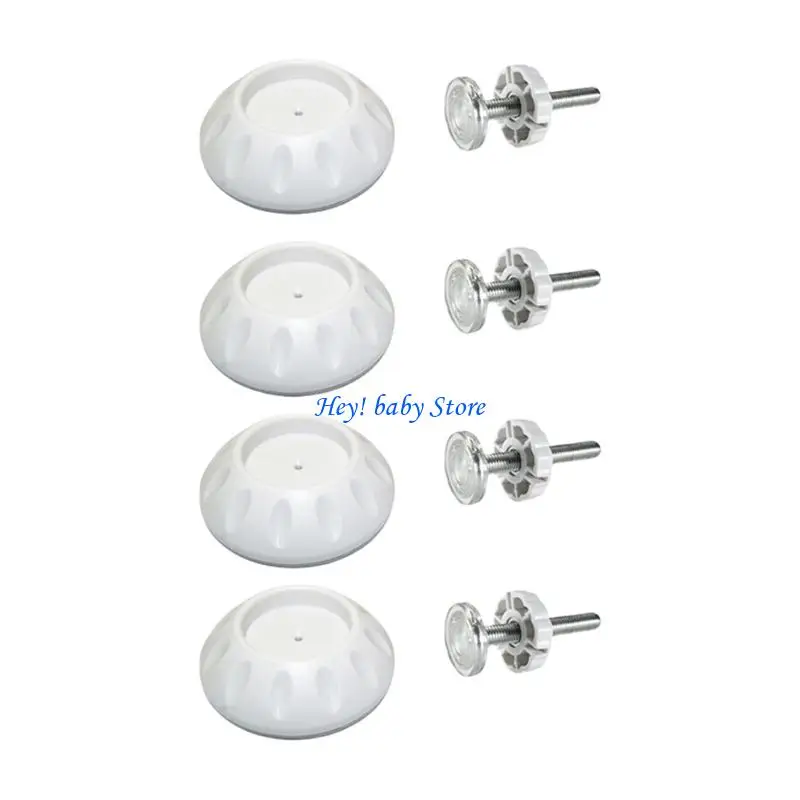 Pieds en plastique blanc pour meubles bébé stabilisateurs fixation
