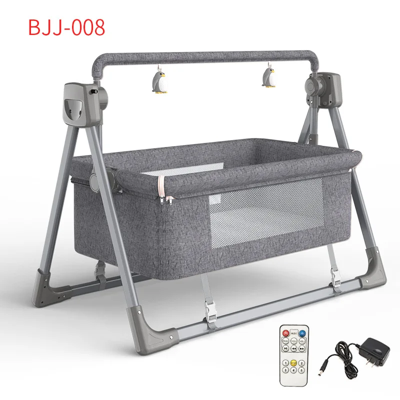 Berceau électrique intelligent multifonction pour bébé 03 ans chaise à bascule lit de couchage jouets suspendu