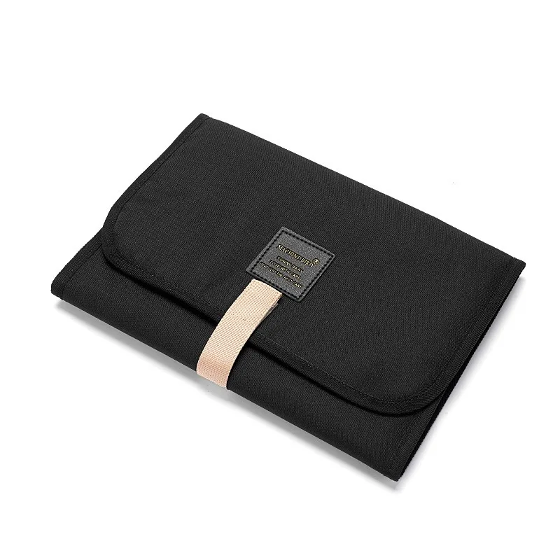 Pochette rangement portable Oxford nylon noir sac organisation documents étudiants professionnels design moder