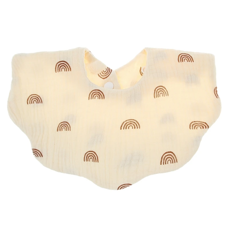 Bavoir d'alimentation en forme de vague pour bébé écharpe en tissu pour roter en pur coton doux absorbant serv