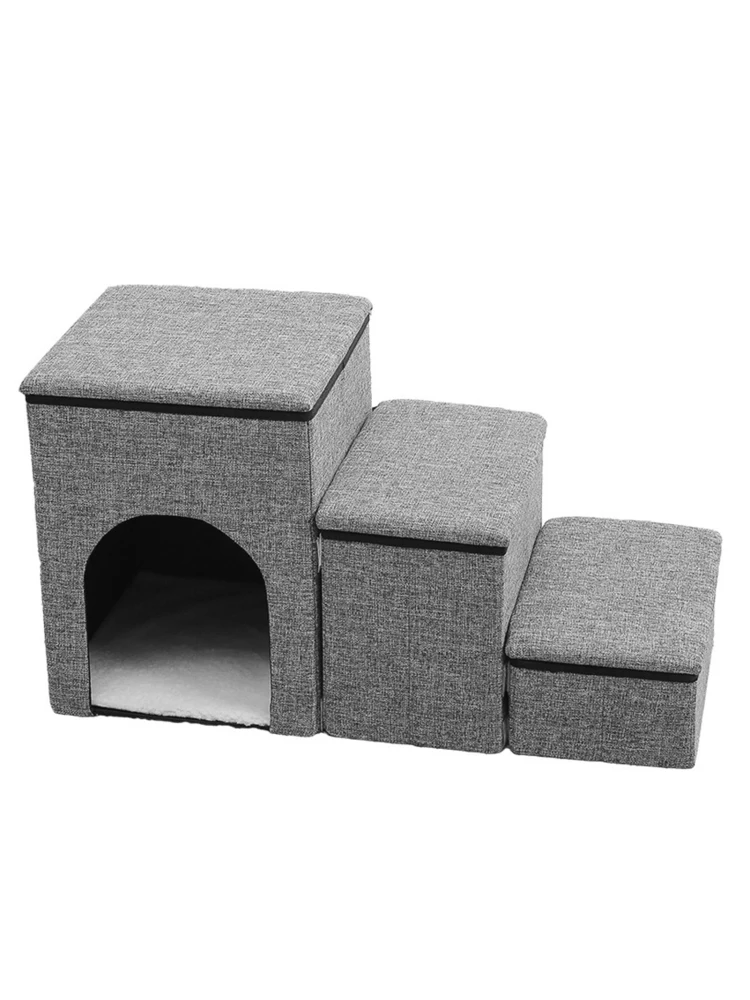 Escalier pliant pour animaux de compagnie avec boîte de rangement coussinets antidérapants lits hauts rampe po