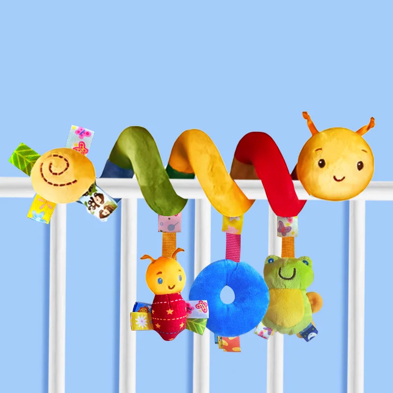 Jouet suspendu pour siège auto et berceau nouveauné 012 mois peluche colorée hochet interactif cadeau pour pou