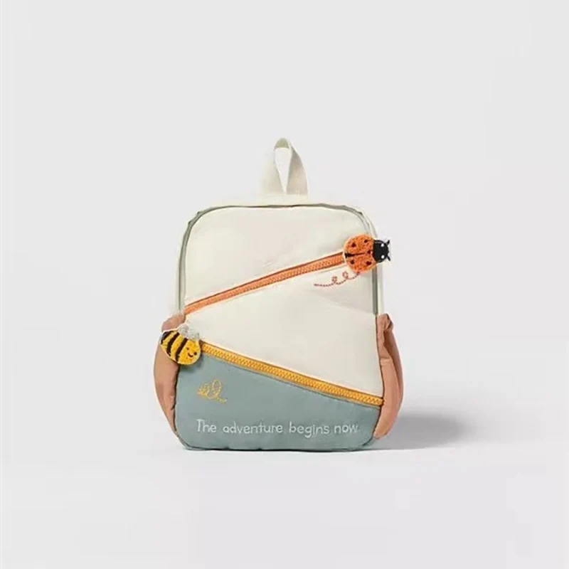 Sac à dos enfants déco animal imprimé abeille ultra léger style décontracté unisex voyage école