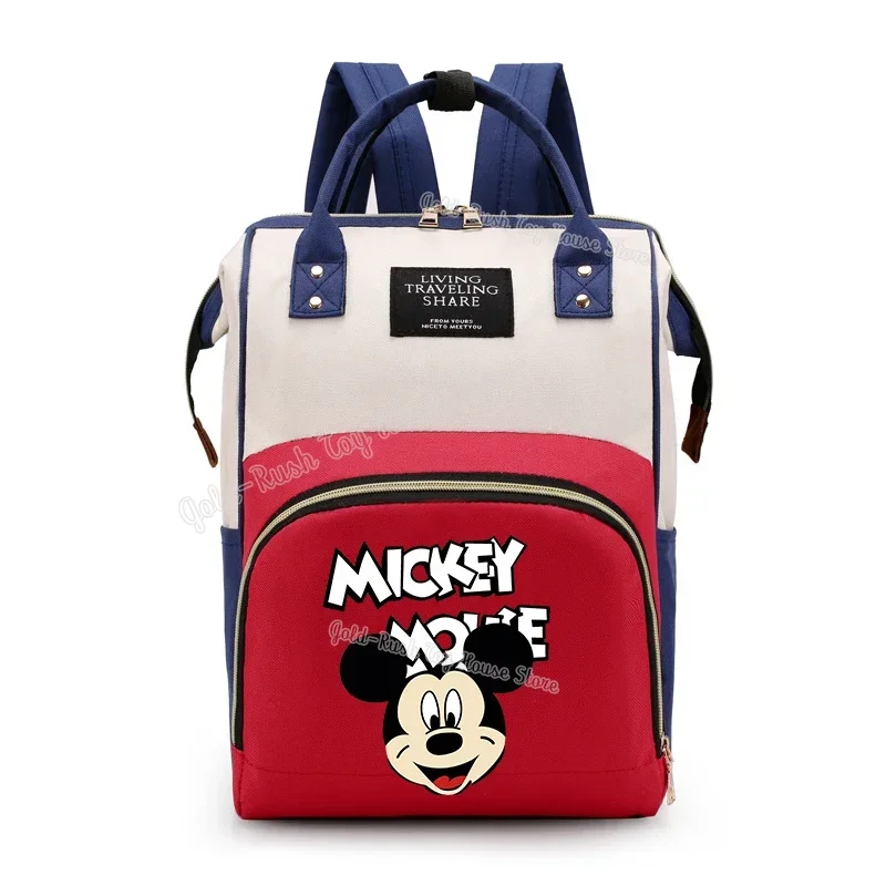Disney Mickey Mouse Sac à dos pour enfants Design animé Multicouleurs Polyester Confortable Étanche Poches mul