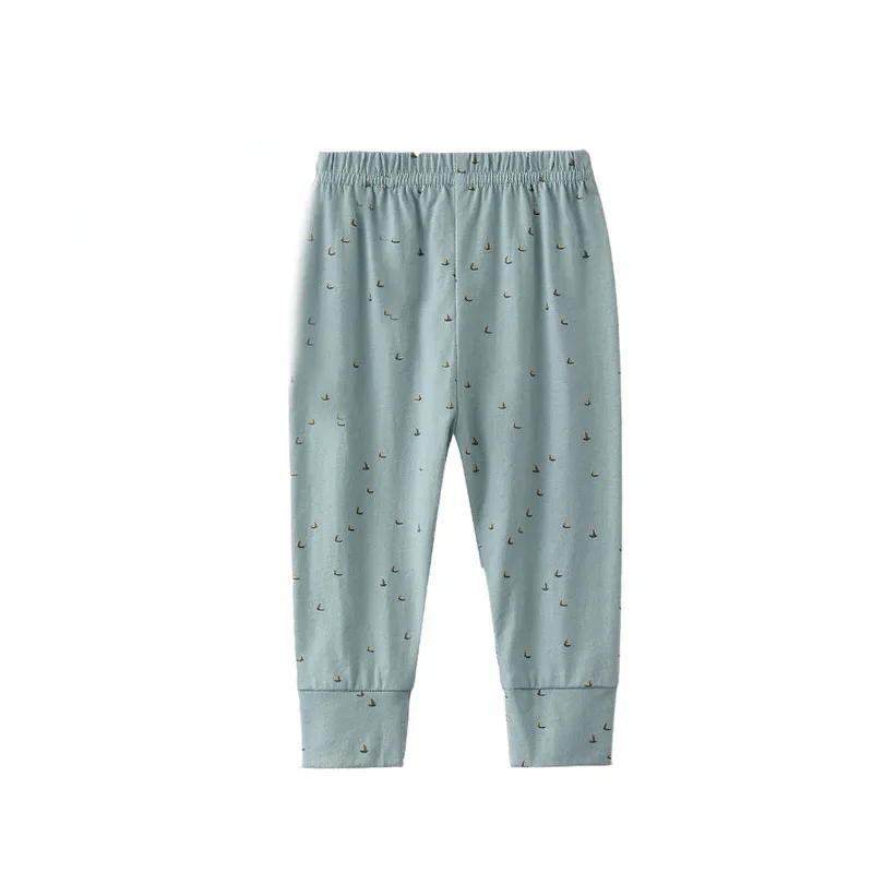 Pantalon en coton doux pour bébés style décontracté motifs bateaux taille élastique 012 mois printempsété vête