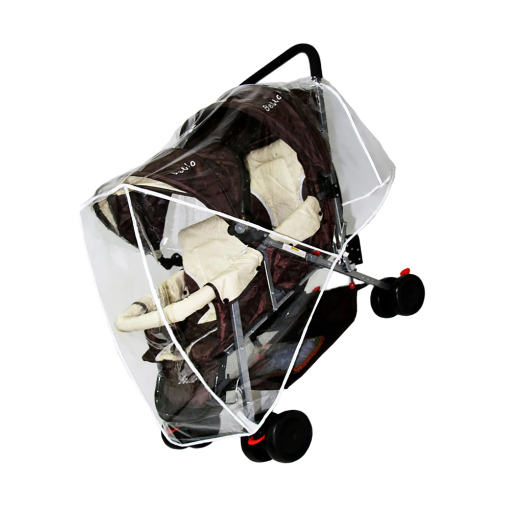 Housse de pluie transparente antivent pour poussette protection universelle bébé matériau PVC haute qualité us