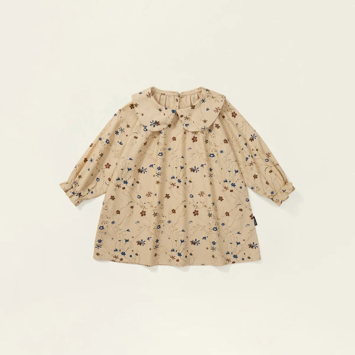 Robe rétro pour filles fleurs dentelle manches longues style princesse