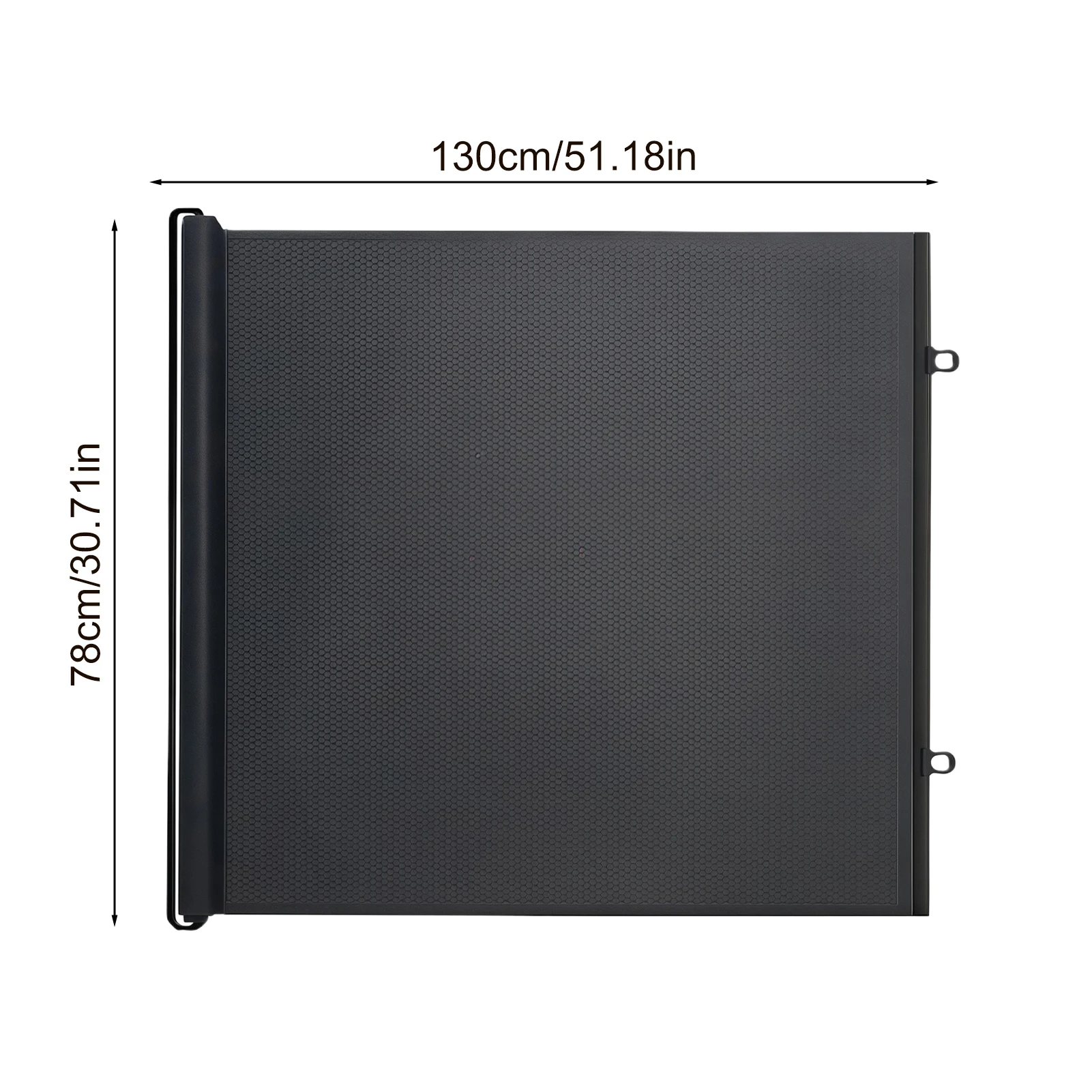 Barrière rétractable pour bébé en maille 130x78cm noir intérieur/extérieur portes escaliers couloirs sécurité 