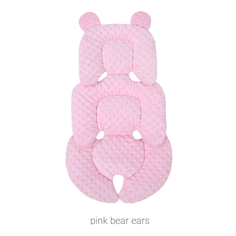 Coussin de poussette confort bébé oreilles ours en maille respirante matelas thermique doux pour 03 ans