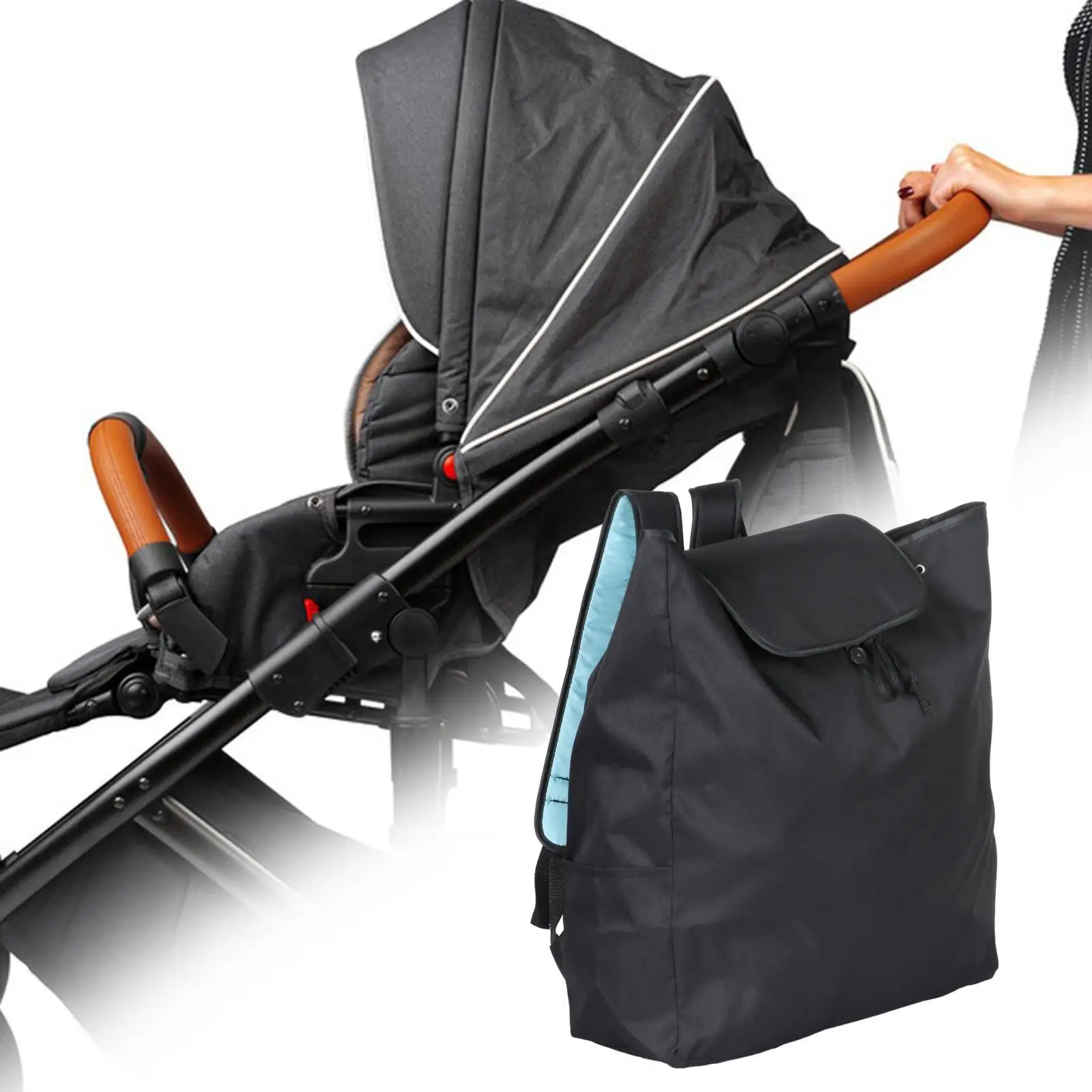 Organisateur de voyage pliable pour poussette sac à dos multifonction sangle ajustable polyester portable bébé