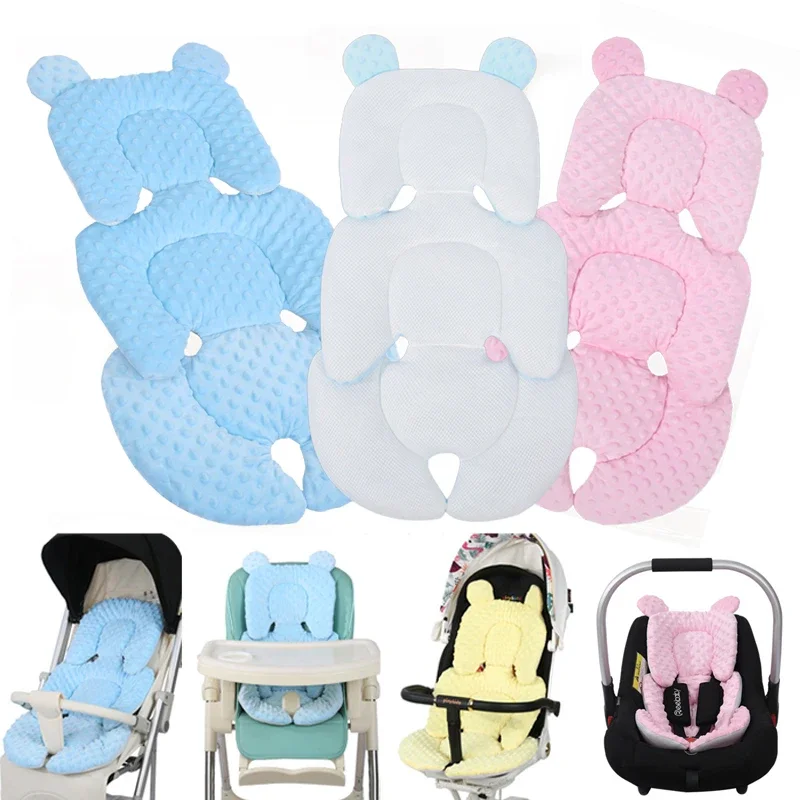 Coussin de siège de sécurité pour poussette bébé double face épais et chaud universel matériau doux confort et