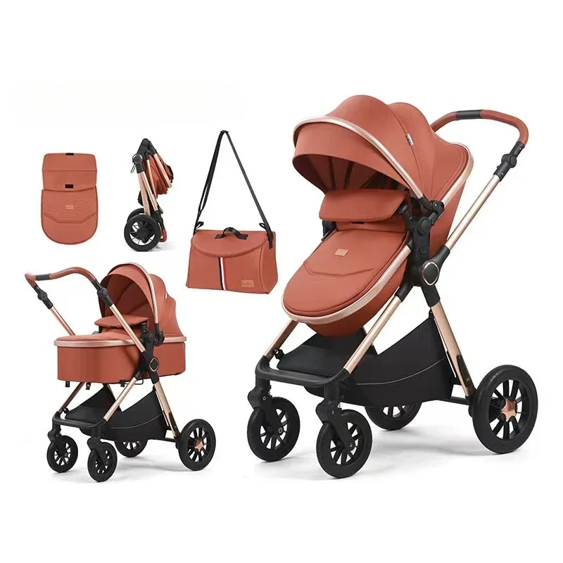Poussette multifonctionnelle bébé 2 en 1 ergonomique pliable modern design couleurs vives grande maniabilité i