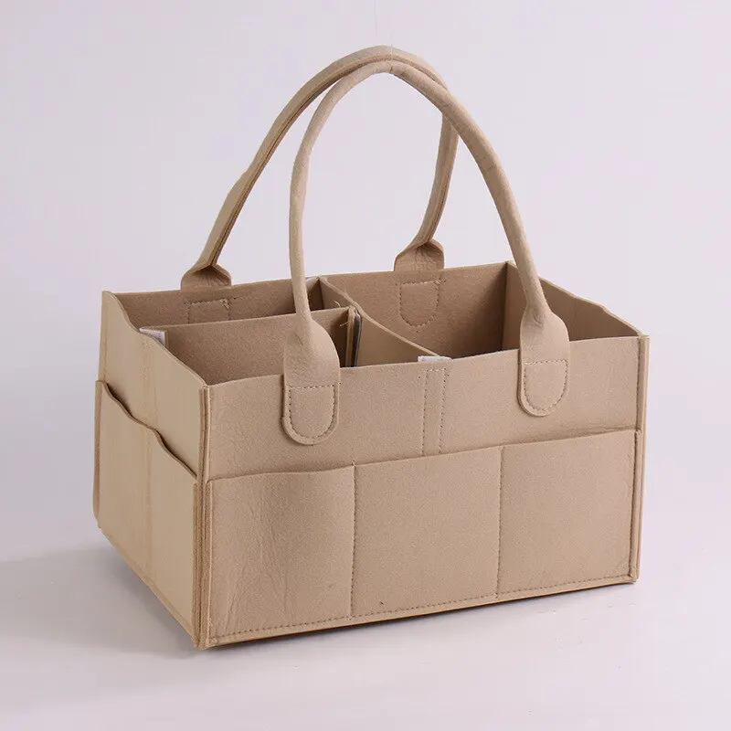 Sac de rangement en feutre pour couches bébé portable multifonctionnel maternité organisation poussette portag