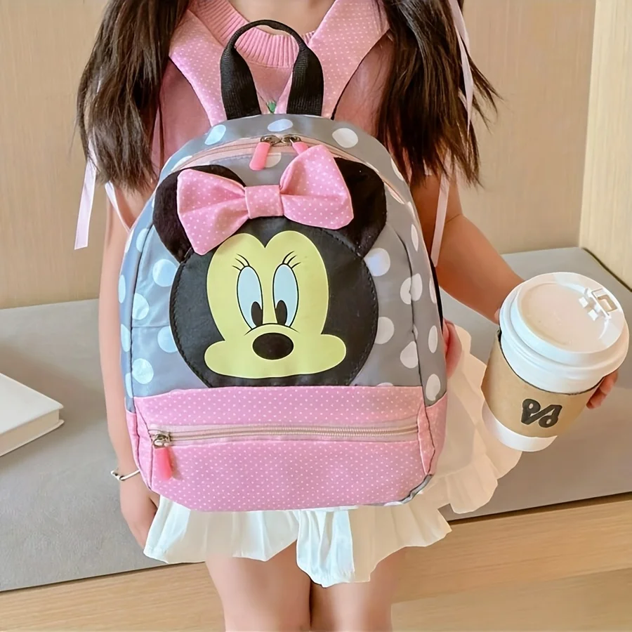 Sac à dos Disney Minnie Mouse design enfantin sac école enfants garçons filles cadeau scolaire polyester doux