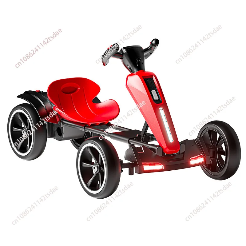 Kart électrique pour enfants voiture à quatre roues pliable haute puissance compatible poussettes adultes desi