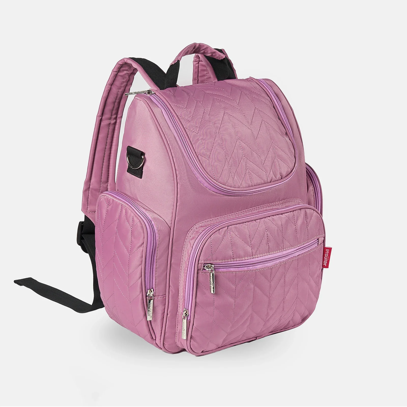 Sac à dos à langer TERSI sacoche multifonction étanche pour voyage en plein air soins bébé Rose pastel