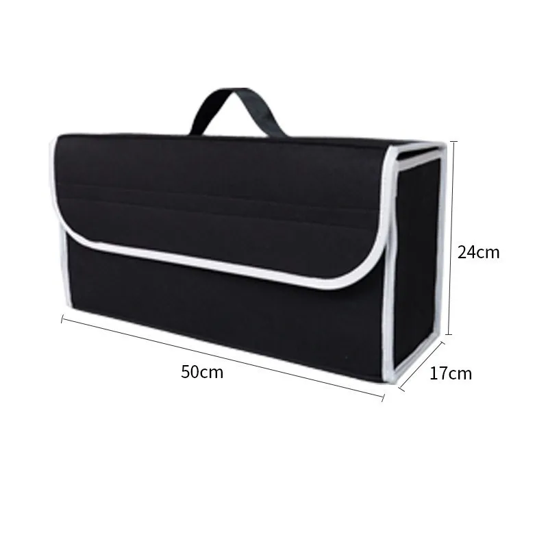 Organisateur coffre voiture pliable en tissu non tissé rangement robuste avec couvercle poignée compartiments 