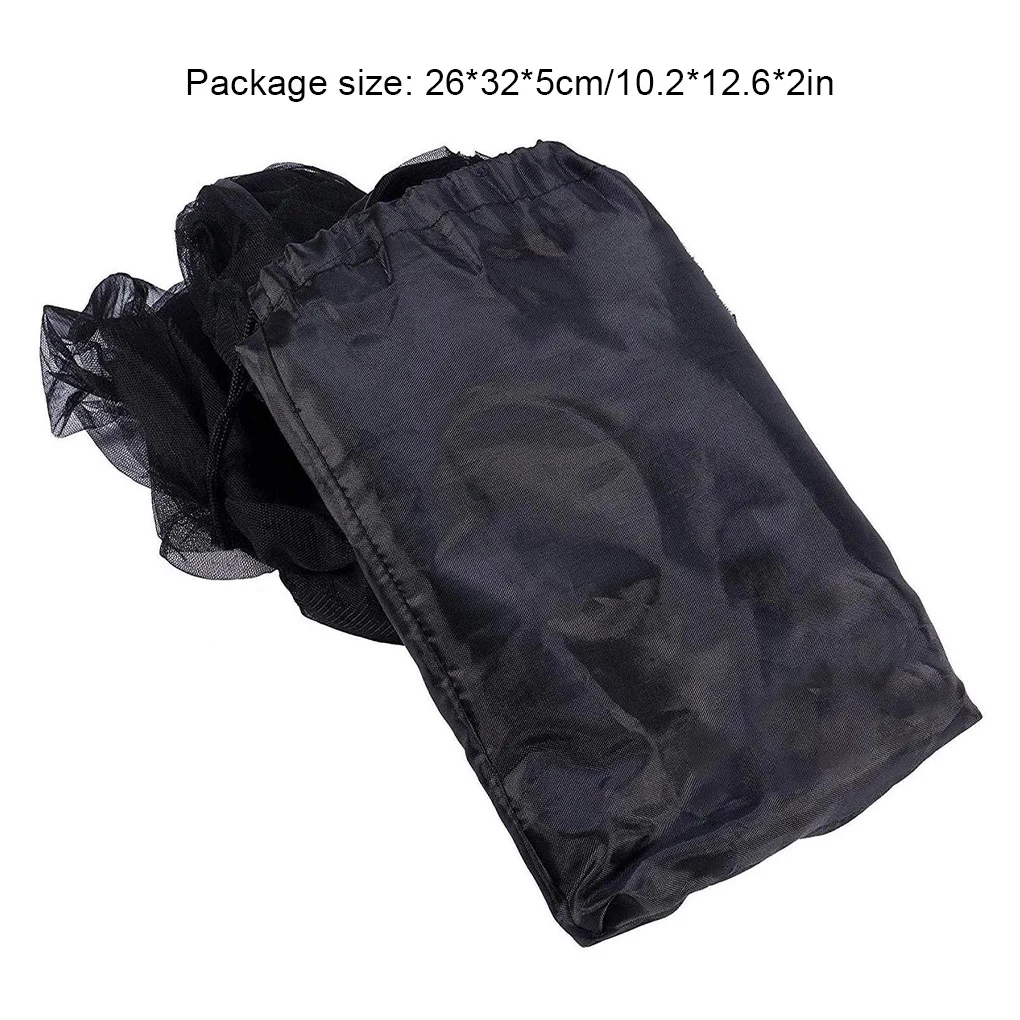 Sac de rangement polyester léger semitransparent noir sac à vêtements organisation accessoires durable closure