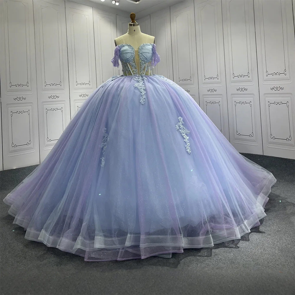 Robe Longue Classique Bleue pour Fille Tenue de Bal Élégante et Personnalisée Haute Qualité Banquet d'Annivers