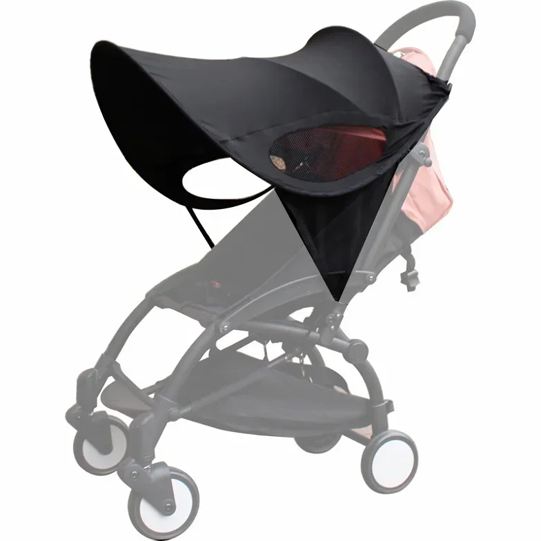 Paresoleil universel pour poussette bébé protection UV aération design moderne matériau synthétique noir confo