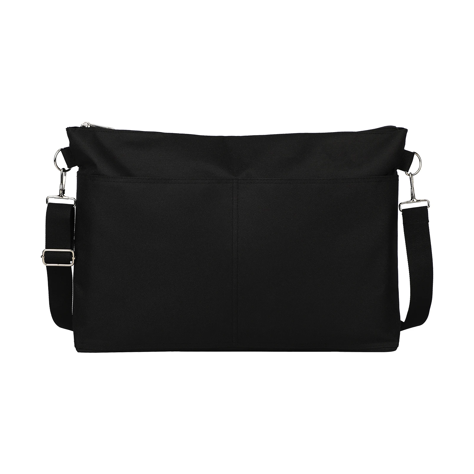 Sac à bandoulière noir minimaliste pour poussette style simple sacs à couches imperméables pour maman grande c
