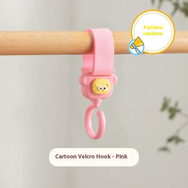 Accessoire poussette pour enfant crochet velcro Cartoon Lion rangement sac et parapluie accessoire bébé décora