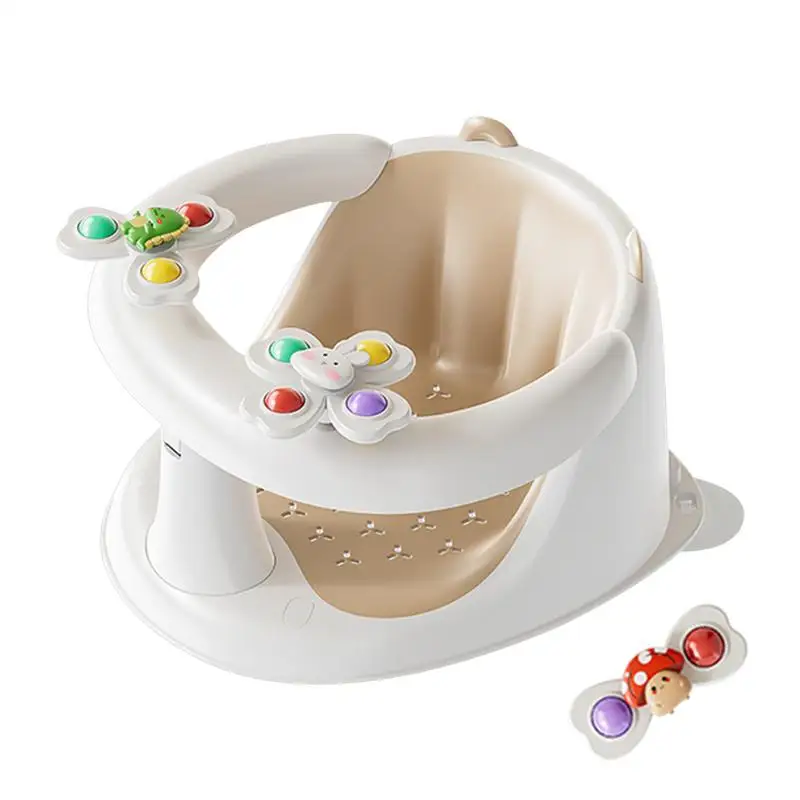 Siège de bain bébé antidérapant ergonomique jouets rotatifs bain confortable 13 ans design moderne bébé安全 drai